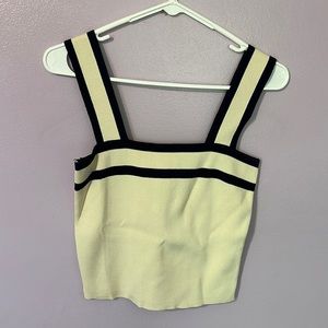 Francesca’s Harper Heritage Cream and Blue Tank Top